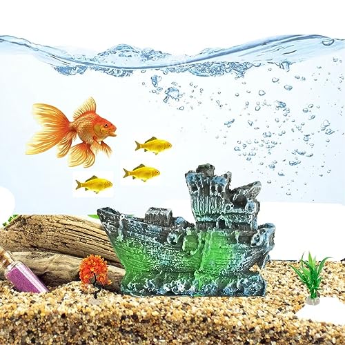 Petzlifeworld Aquarium Shipwreck Decorations Fish Tank Artificial Orna PetzLifeWorld