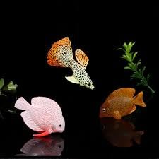 PetzLifeworld 2 Pcs Artificial Silicon Floating Simulating Fake Fish for  Aquarium Fish Tank Decorations, Looks Like Real Fish, No Harm to Fish