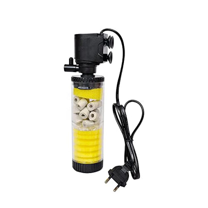 Bluepet BL-9300F Aquarium Submersible Internal Liquid Filter With Ceramic Ring & Sponge Filter Media For Fish Tank | Low Noise | Low Power Consumption | 10 Watt | Flow : 600L/H | Upto 3 Feet Tank