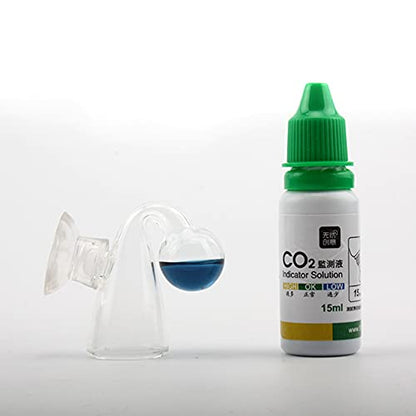 PetzLifeworld Planted Aquarium in Tank Co2 Drop Checker/Indicator/Monitor (Glass with Solution)