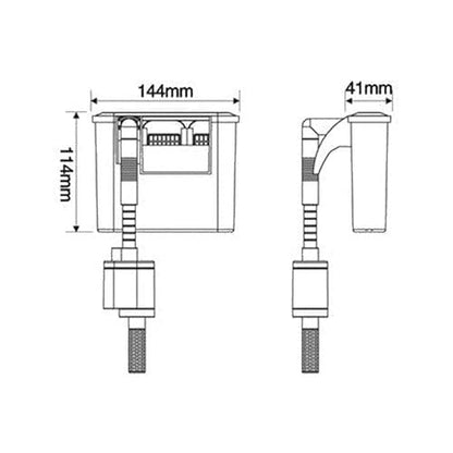 Kintons Aquarium Slim Hang On Back Filter for Planted Aquarium (IQ 380F | 3.5W | 380L/H)