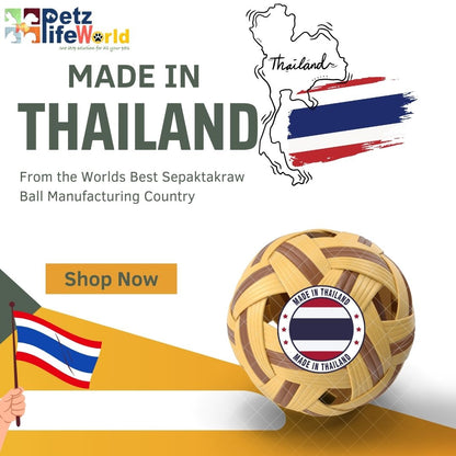 Petzlifeworld SepakTakraw Sports Training Balls For Mens , Womens and Children | Made in Thailand