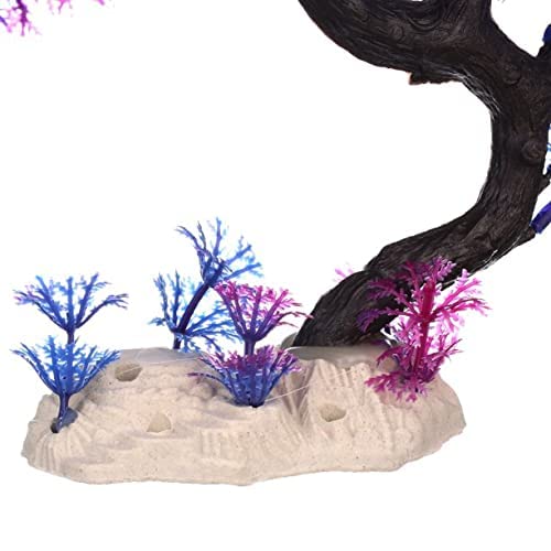 PetzLifeworld 12 Inch Purple Tree Plastic Plants for Aquarium Fish Tank Decoration