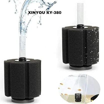 XINYOU XY-380 Super Biochemical Sponge Filter for Aquarium Fish Tank with Free 2 Meter Air Hose Tube