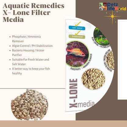 Aquatic Remedies X-Lone Filter Media, 800ML (650G) | Natural Bio-Active Hybrid Media for Aquarium Fish Tank