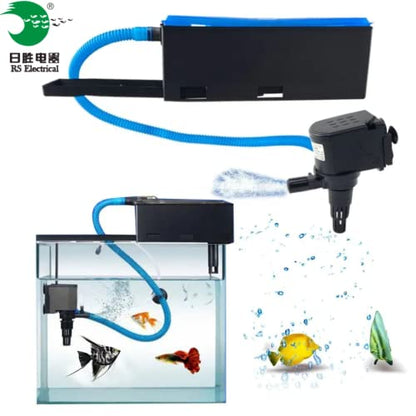 RS Electrical RS-288A 3 in 1 Multi Functions Aquarium Top Filter with Free 1 Feet Sponge (Suits 29.5 CM - 39.5 CM Aquarium Fish Tank)