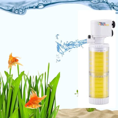 RS Electricals (RS-165F | 20W | 1000L/H | Fit for 3 Feet Tank) Submersible 3 in 1 (Filtration, Oxygenation & Circulation) Internal Aquarium Filter for Water Pump Pond Fish Tank