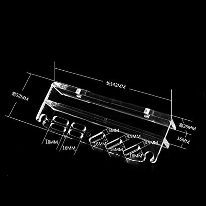 Yee Acrylic Aquarium Fish Tank Aquascaping Tool Aquatic Plant Kits Management Holder Tweezers Scissors Storage Rack, Aquarium Tank Mounted