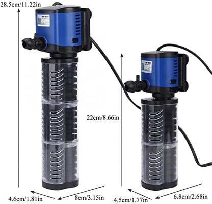 Sunsun JQP Series 3 in 1 Aquarium Submersible Internal Pump & Filter