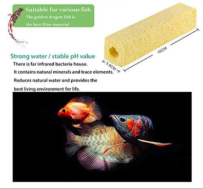 Petzlifeworld Aquarium Filter Media,Fish Tank Ceramic Bio Media Blocks - Koi Pond Aquaculture