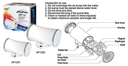 Dophin AP series  Aquarium Air Pump  Single Outlet For Aquarium