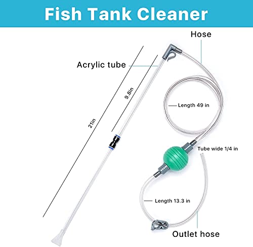 Nepall Fish Tank Cleaner Aquarium Water Changer Siphon With A Thinne PetzLifeWorld