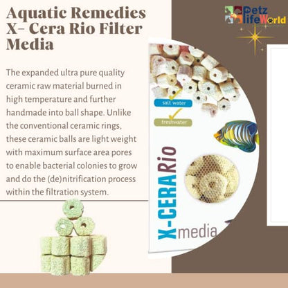 Aquatic Remedies X-Cera Rio Filter Media, 800 ML (350G) | The Finest Light Weight Ceramic Media with high Porous Active Surface Area for Bacteria