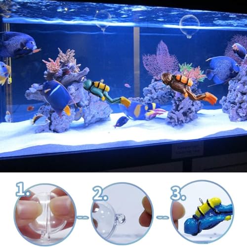 Petzlifeworld 2 Pcs Floating Mini Cute Human Diver Aquarium Fish Tank PetzLifeWorld