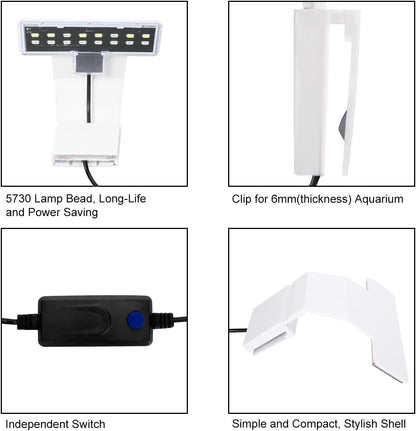 Petzlifeworld M-180 (White-WRGB) Super Slim LED Aquarium Light (Suits Upto 2 Feet Tank