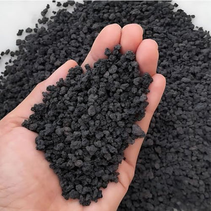 Petzlifeworld Natural Volcanic Black Lava Rocks, Versatile Pebbles for Fish Tank Landscaping