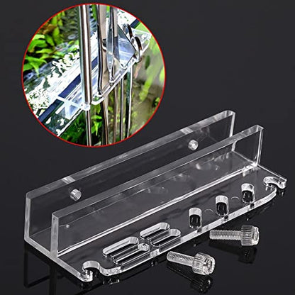 Yee Acrylic Aquarium Fish Tank Aquascaping Tool Aquatic Plant Kits Management Holder Tweezers Scissors Storage Rack, Aquarium Tank Mounted