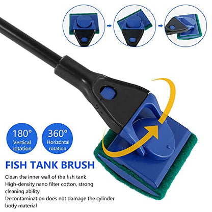 petzlifeworld 5 in 1 Aquarium Cleaning and Maintenance Kit with Fish Net/Algae Scrapper