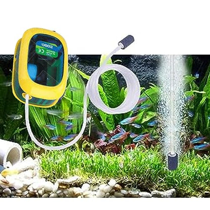 Sobo SB Series Silent Aquarium Oxygen Air Pump with Accessories (Air Tube, Check Valve & Air Stone, Controller) (SB-9903A)