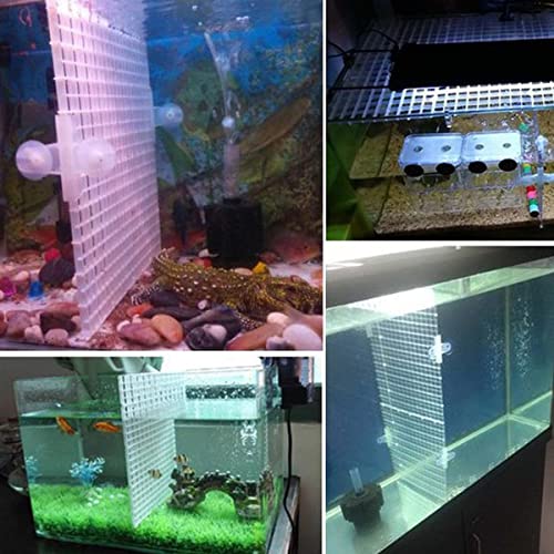 Aquarium White Divider Sheet Breeding Separation Aquarium White  Clip | Partition Fish Tank Isolation Suction Cup Clip