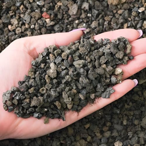 Petzlifeworld Natural Volcanic Black Lava Rocks, Versatile Pebbles for Fish Tank Landscaping