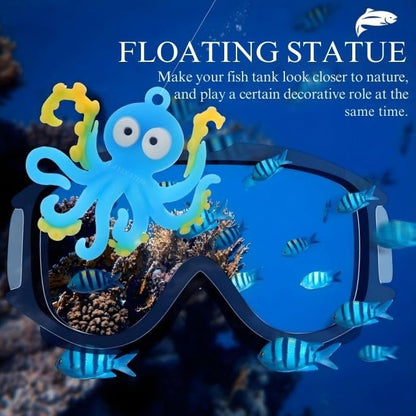 Petzlifeworld 1 Pcs Cute Floating Octopus (Blue) Fish Tank Decorations | Aquarium Floating Marine Animal World of Tanks Indoor Decor Floating Marine Animal Statue