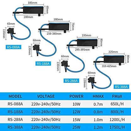 RS Electrical RS-288A 3 in 1 Multi Functions Aquarium Top Filter with Free 1 Feet Sponge (Suits 29.5 CM - 39.5 CM Aquarium Fish Tank)