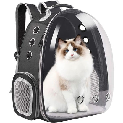 Petzlifeworld Transparent Portable Pet Backpack Travel Carrier, Convenient Travel for Small Dog and Cat | Waterproof, Comfortable and Breathable