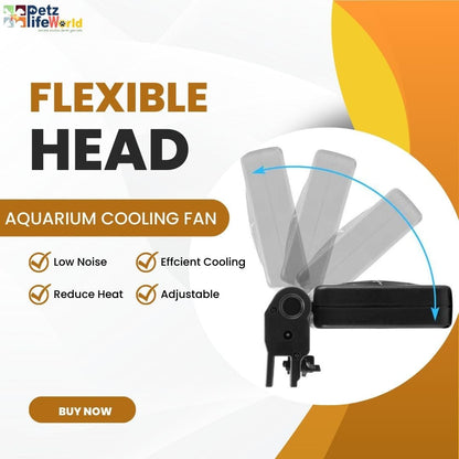 Petzlifeworld (Black) Single Head Fish Tank Cooling Fan System, 2 Wind Speed Adjustable Cooling Fan