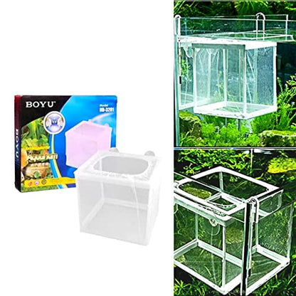 Boyu Aquarium Fish Breeding, Isolation, Hatchery Box for Fish Fry Net Box (Small (NB-3201) - Single Box)