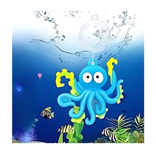 Petzlifeworld 1 Pcs Cute Floating Octopus (Blue) Fish Tank Decorations | Aquarium Floating Marine Animal World of Tanks Indoor Decor Floating Marine Animal Statue