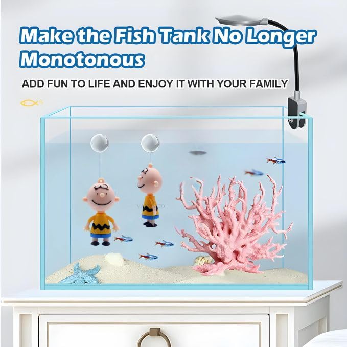 Petzlifeworld 1 Pcs Floating Charlie Brown Toy Fish Tank Attractive Cute Miniature Decoration