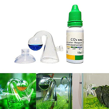 PetzLifeworld Planted Aquarium in Tank Co2 Drop Checker/Indicator/Monitor (Glass with Solution)