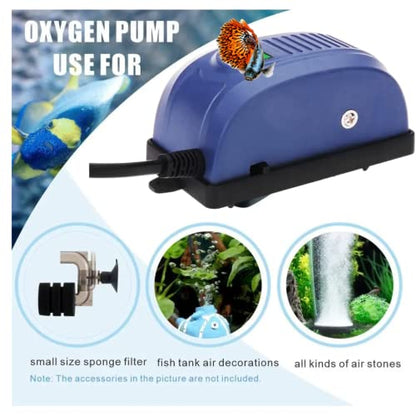 Petzlifeworld Single Way Aquarium Fish Tank Airpump With Free 2 Meter Airtube & Airstone & Checkvalve, Vy-208, 2.5 Watts, 3L/Min