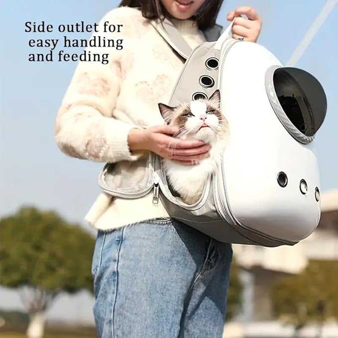 PetzlifeWorld Astranuat Space Bubble Portable Pet Backpack Travel Carrier, Waterproof, Breathable Outdoor Transport for Cat and Small Dog