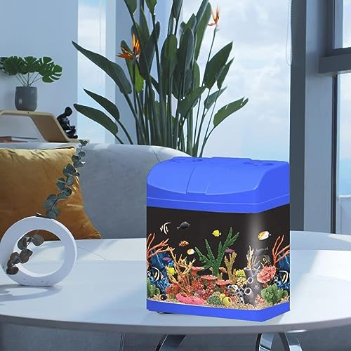 Petzlifeworld Acrylic Betta Tank Easy Handling Suitable for Home, Office, Kitchen Refrigerator Decoration | Water Capacity – 1 Litre | Top Open Type (Tank Only | Colour May Vary)