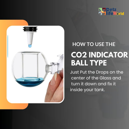 Petzlifeworld Co2 Drop Checker Ball Type with Suction Cup (Glass Only) No Solution Included