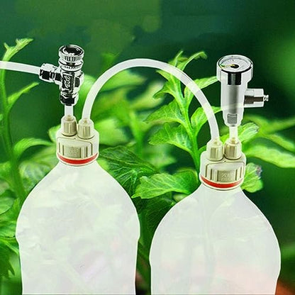 Petzlifeworld Planted Aquarium DIY Co2 Generator Quick Twist Bottle Cap - 2 Pcs | Suits All Water Bottles | Leakproof | with Free 2 Meter Co2 Tube and 2 Check Valve