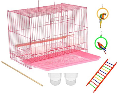 PetzLifeworld 1.25 Feet (15 Inch ) Small Birds Cage Birds Cage For Budgies, Finches, Love Birds, Cocktails, Conures & All Small Birds With Free Hanging Toys