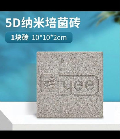 Yee Nano Bio Block Ceramic Brick Filter Media for Marine and Fresh Water Aquarium Fish Tank (10 * 10 * 2 cm) Pack of 2 Nos