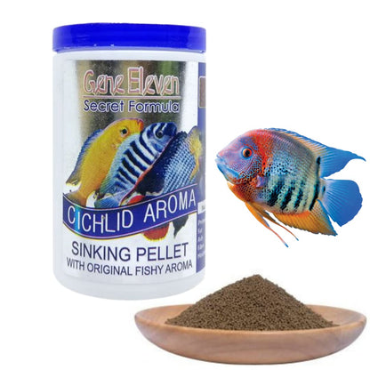 Aquatic Remedies Gene Eleven Cichlid Aroma, 75G | Sinking Pellet with original fishy aroma