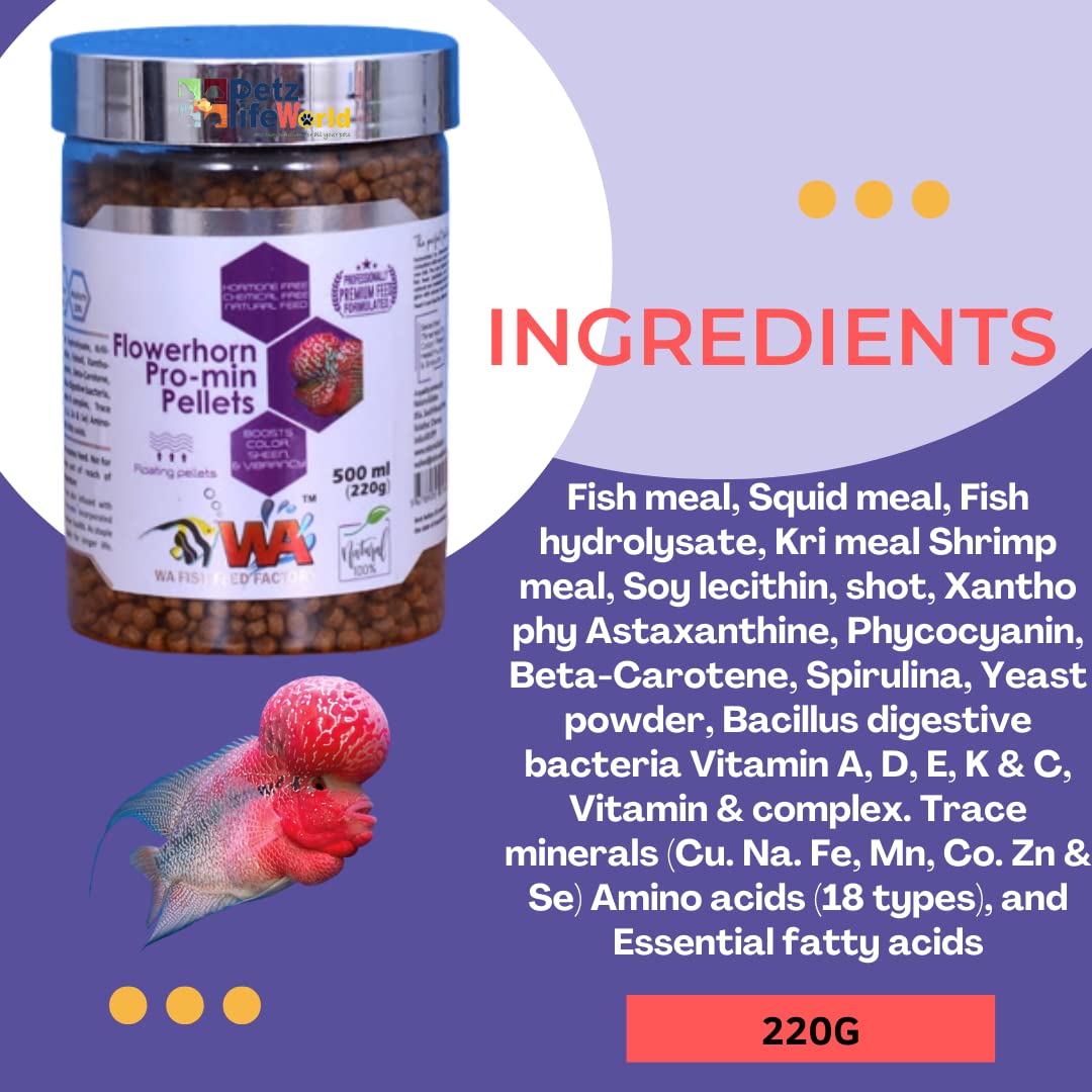 WA Flowerhorn Pro-min Pellets For Fish Food