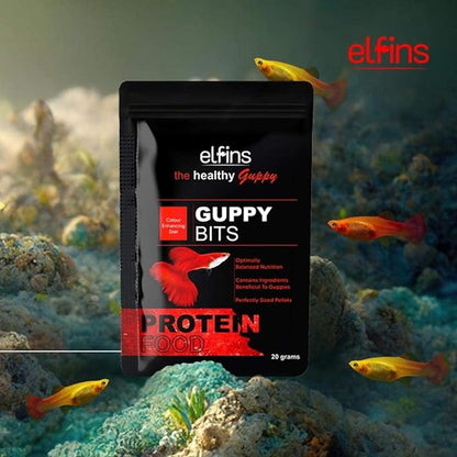 Horizone Elfins Colour Enhancing Special Guppy Bits Fish Food, 20G