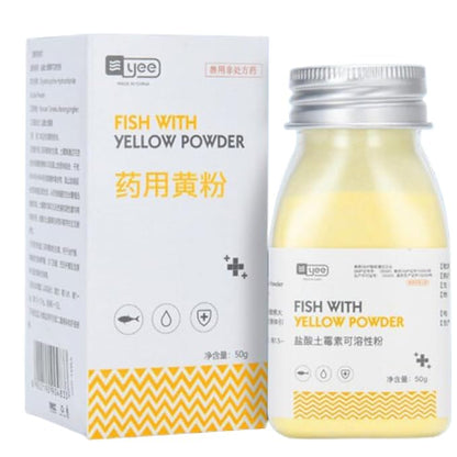 YEE 50g Japanesh Yellow Powder for Ornamental Fish and Aquarium Fish Care