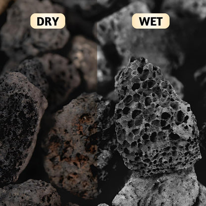 Petzlifeworld Natural Volcanic Black Lava Rocks, Versatile Pebbles for Fish Tank Landscaping