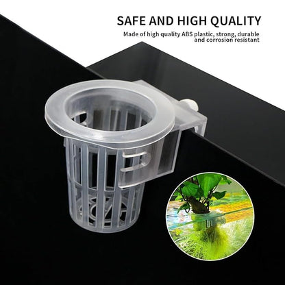 Petzlifeworld 2 Pcs White Hanging Water Plant Holder Pot for Aquarium Fish Tank