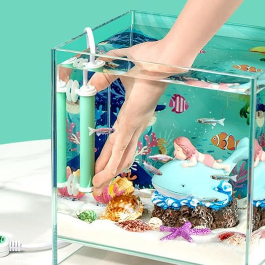 Petzlifeworld Green Portable Long Handle Square Aquarium Fish Tank