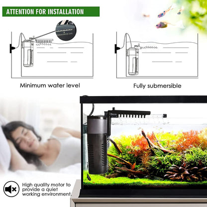 Sobo Waterfall Type Aquarium Fish Tank Internal Filter (WP-1108F | 8W | 700L/H)