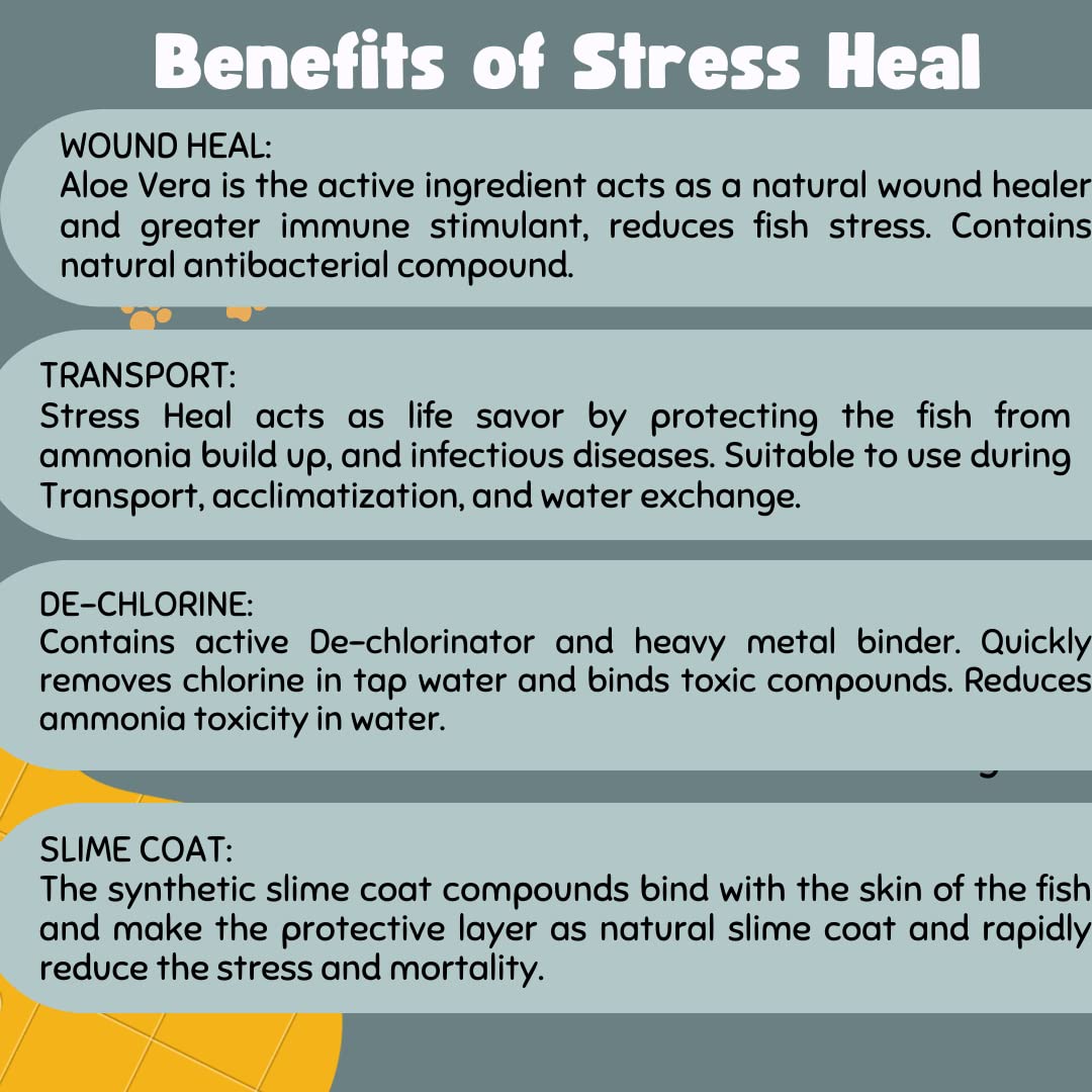 Aquatic Remedies Stress Heal Aquarium Water Conditioner to Remove Chlorine,Ammonia