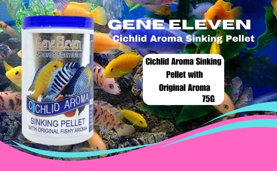 Aquatic Remedies Gene Eleven Cichlid Aroma, 75G | Sinking Pellet with original fishy aroma